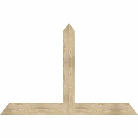 Ekena Millwork Portland Rough Sawn Timber Gable Bracket, Douglas Fir, 72"W x 48"H x 6"D x 6"F, 16/12 Pitch GBW072X48X0606POR00RDF